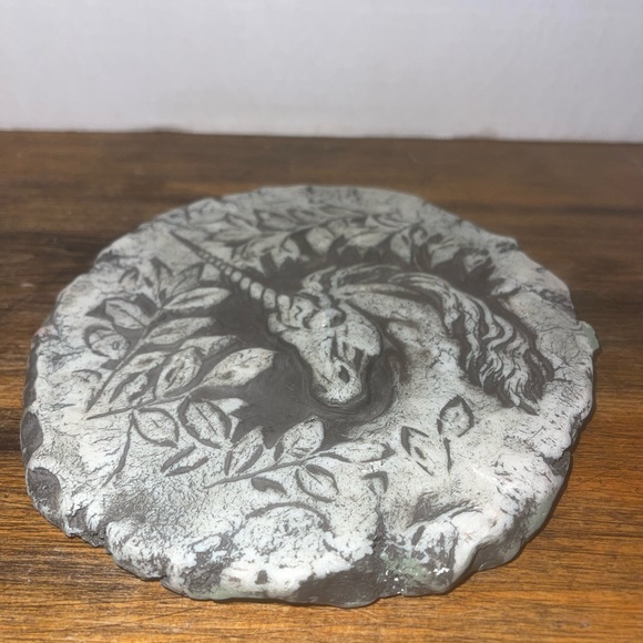 Vintage Shapes of Clay Unicorn Stan Mount St Helen Made of Ash Plaque Wall Art - Picture 3 of 7